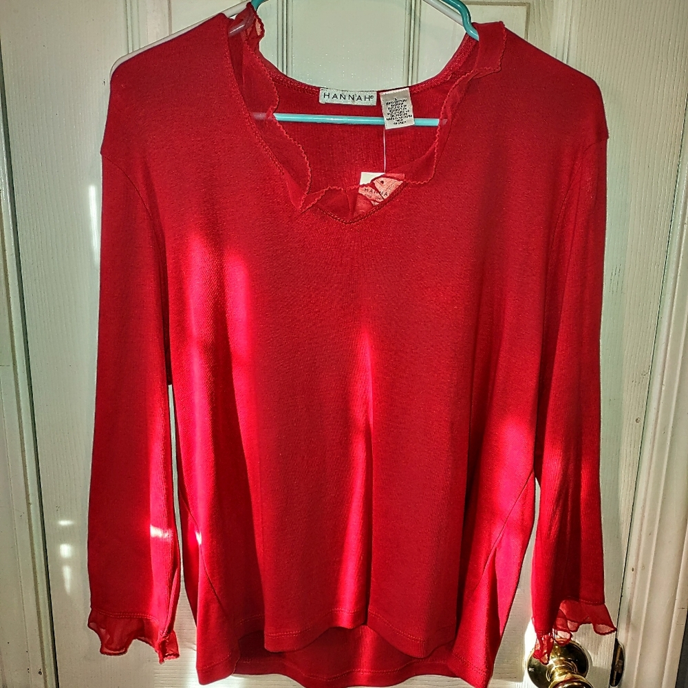 Red blouse